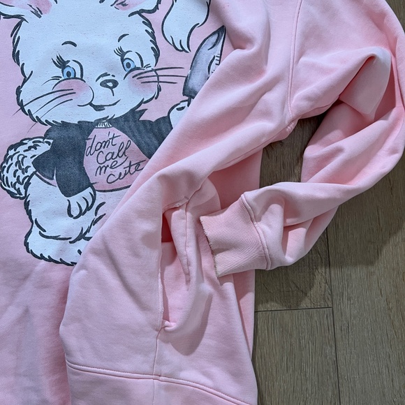 AUTHENTIC oversized MOSCHINO unisex DON'T CALL ME CUTE hoodie Pink sz M - Picture 11 of 11